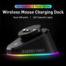 Load image into Gallery viewer, Razer Logitech Wireless Mouse RGB Mouse Charging Dock
