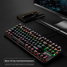 Load image into Gallery viewer, Mechanical Keyboard Green Shaft Desktop Non Punch 87 Key Keyboard
