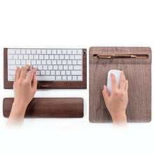 Load image into Gallery viewer, Wrist Pads Keyboard Pads  Wooden Hand Pads Keyboard And Mouse Wrist Pads One-Handed Support
