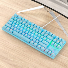 Load image into Gallery viewer, Mechanical Keyboard Green Shaft Desktop Non Punch 87 Key Keyboard
