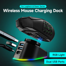 Load image into Gallery viewer, Razer Logitech Wireless Mouse RGB Mouse Charging Dock
