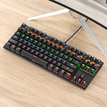 Load image into Gallery viewer, Mechanical Keyboard Green Shaft Desktop Non Punch 87 Key Keyboard
