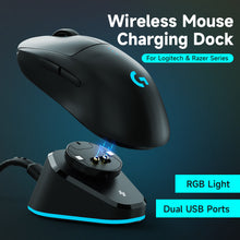 Load image into Gallery viewer, Razer Logitech Wireless Mouse RGB Mouse Charging Dock
