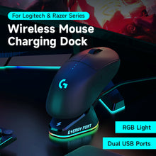 Load image into Gallery viewer, Razer Logitech Wireless Mouse RGB Mouse Charging Dock
