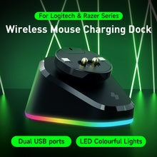 Load image into Gallery viewer, Razer Logitech Wireless Mouse RGB Mouse Charging Dock
