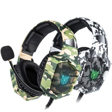 Load image into Gallery viewer, ONIKUMA K8 PS4 Headset Camouflage casque Wired
